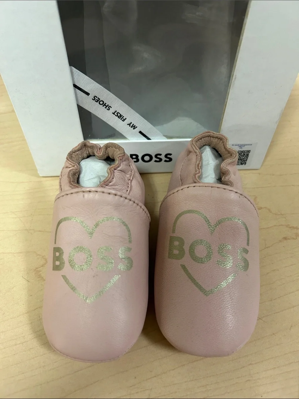 BOSS Pink Heart Toddler Shoes Size 4 / 19 European New with Box